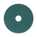 Boardwalk Heavy-Duty Scrubbing Floor Pads, 16" Diameter, Green, 5/Carton