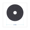 Boardwalk Stripping Floor Pads, 16" Diameter, Black, 5/Carton
