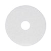 Boardwalk Polishing Floor Pads, 15" Diameter, White, 5/Carton