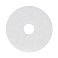Boardwalk Polishing Floor Pads, 15" Diameter, White, 5/Carton