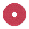Boardwalk Buffing Floor Pads, 15" Diameter, Red, 5/Carton