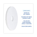 Boardwalk Polishing Floor Pads, 14" Diameter, White, 5/Carton