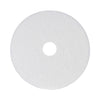 Boardwalk Polishing Floor Pads, 14" Diameter, White, 5/Carton