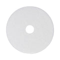 Boardwalk Polishing Floor Pads, 14" Diameter, White, 5/Carton