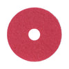 Boardwalk Buffing Floor Pads, 14" Diameter, Red, 5/Carton