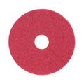 Boardwalk Buffing Floor Pads, 14" Diameter, Red, 5/Carton