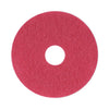 Boardwalk Buffing Floor Pads, 13" Diameter, Red, 5/Carton