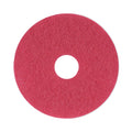 Boardwalk Buffing Floor Pads, 13" Diameter, Red, 5/Carton