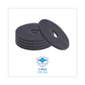 Boardwalk Stripping Floor Pads, 13" Diameter, Black, 5/Carton