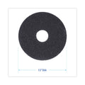 Boardwalk Stripping Floor Pads, 13" Diameter, Black, 5/Carton