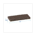 Boardwalk Heavy-Duty Scour Pad, 4.63 x 10, Brown, 20/Carton