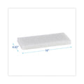 Boardwalk Light Duty Scour Pad, 4.63  x 10, White, 20/Carton