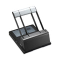 Bostitch 160-Sheet Antimicrobial Protected Xtreme Duty Adjustable Two- to Three-Hole Punch, 9/32" Holes, Black/Silver