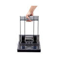 Bostitch 160-Sheet Antimicrobial Protected Xtreme Duty Adjustable Two- to Three-Hole Punch, 9/32" Holes, Black/Silver