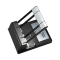 Bostitch 160-Sheet Antimicrobial Protected Xtreme Duty Adjustable Two- to Three-Hole Punch, 9/32" Holes, Black/Silver