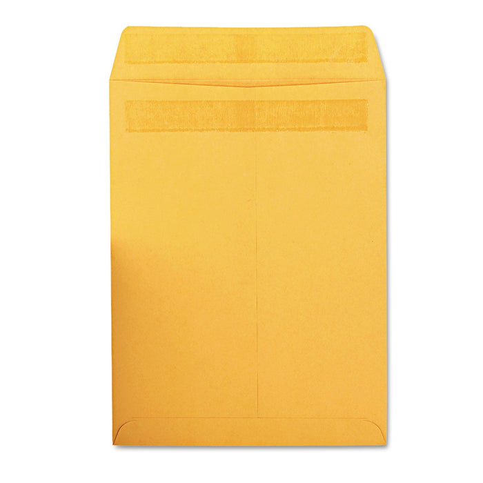 Quality Park Redi-Seal Catalog Envelope, #10 1/2, Cheese Blade Flap, Redi-Seal Adhesive Closure, 9 x 12, Brown Kraft, 100/Box