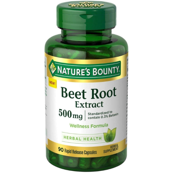 Nature's Bounty Beet Root Extract, 500 Mg, Rapid Release Capsules by Pasteur Pharmacy