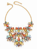 I.n.c. Gold-Tone Crystal & Stone Flower Statement Necklace by Vanessa Jane