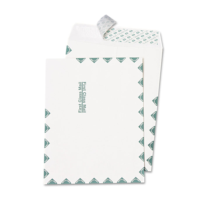 Quality Park Redi-Strip Catalog Envelope, First Class, #13 1/2, Cheese Blade Flap, Redi-Strip Adhesive Closure, 10 x 13, White, 100/Box