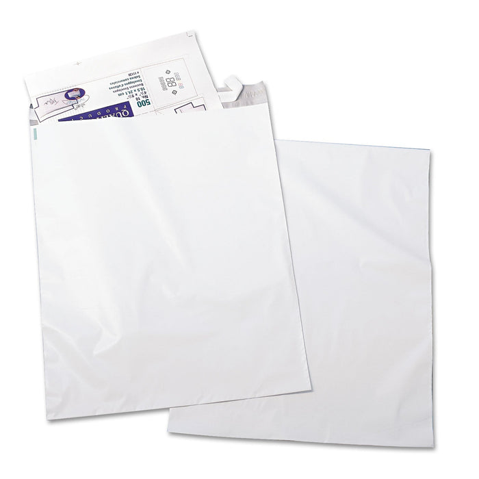 Quality Park Redi-Strip Poly Mailer, #6, Square Flap, Redi-Strip Adhesive Closure, 14 x 19, White, 100/Pack