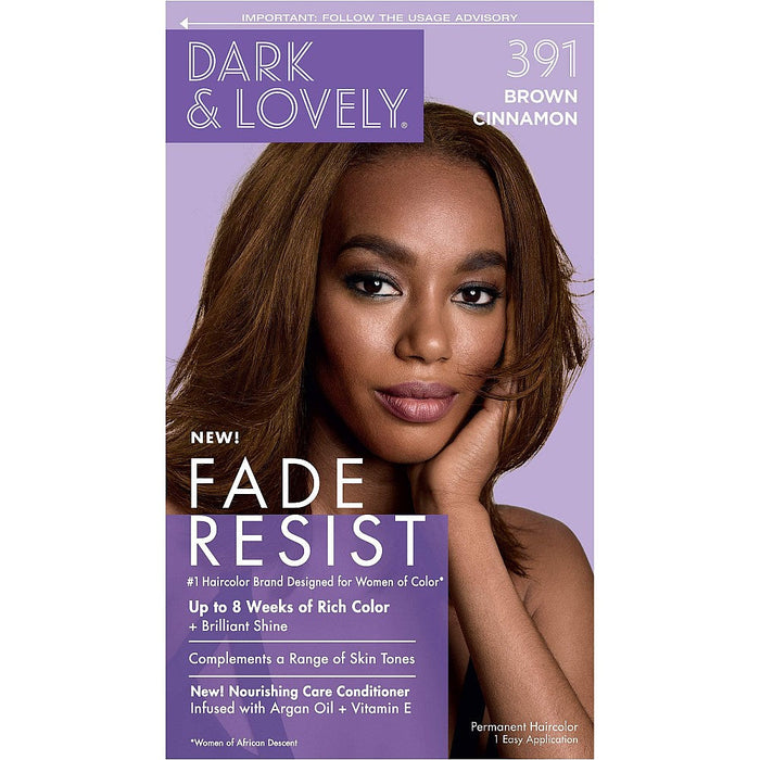 Dark and Lovely SoftSheen-Carson Fade Resist Rich Conditioning Hair Color, Brown Cinnamon, 1 Kit by Pasteur Pharmacy