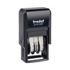 Trodat Printy Economy Micro 5-in-1 Date Stamp with Text Plates, Self-Inking, 1" x 0.75", Blue/Red