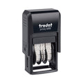 Trodat Printy Economy Micro 5-in-1 Date Stamp with Text Plates, Self-Inking, 1" x 0.75", Blue/Red