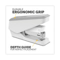 Fellowes LX840 EasyPress Half Strip Stapler, 25-Sheet Capacity, White