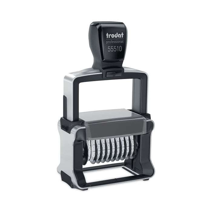 Trodat Professional Self-Inking Numberer, Ten Bands/Digits, Type Size: 2, Black