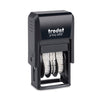 Trodat Printy Economy Micro 5-in-1 Date Stamp, Self-Inking, 1" x 0.75", Blue/Red