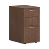 HON Mod Mobile Pedestal, Left or Right, 3-Drawers: Box/Box/File, Legal/Letter, Sepia Walnut, 15" x 20" x 28"