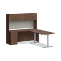 HON Mod Desk Hutch, 3 Compartments, 72w x 14d x 39.75h, Sepia Walnut