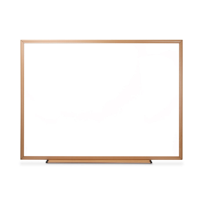 Universal Dry Erase Board, Melamine, 48 x 36, Oak Frame