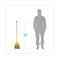 Boardwalk Poly Bristle Angler Broom, 53" Handle, Yellow, 12/Carton