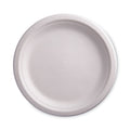 Eco-Products Renewable and Compostable Sugarcane Plates, 9" dia, Natural White, 500/Carton