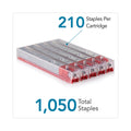 Rapid Staple Cartridge, 0.47" Leg, 0.5" Crown, Steel, 210/Cartridge, 5 Cartridges/Pack, 1,050/Pack