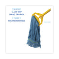 Boardwalk Super Loop Wet Mop Head, Cotton/Synthetic Fiber, 1" Headband, Medium Size, Blue