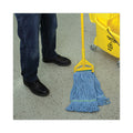 Boardwalk Super Loop Wet Mop Head, Cotton/Synthetic Fiber, 1" Headband, Medium Size, Blue