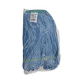 Boardwalk Super Loop Wet Mop Head, Cotton/Synthetic Fiber, 1" Headband, Medium Size, Blue