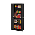 Alera Assembled 78" High Heavy-Duty Welded Storage Cabinet, Four Adjustable Shelves, 36w x 24d, Black
