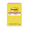 Post-it Note Pads in Summer Joy Collection Colors, 4" x 6", Note Ruled, Summer Joy Collection Colors, 90 Sheets/Pad, 3 Pads/Pack