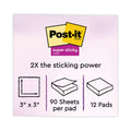Post-it Note Pads in Summer Joy Collection Colors, 3" x 3", Summer Joy Collection Colors, 90 Sheets/Pad, 12 Pads/Pack