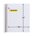 Five Star Style Wirebound Notebook, 1 Subject, Medium/College Rule, Assorted Geometrics Covers, 11 x 8.5, 100 Sheets, 3/Pack