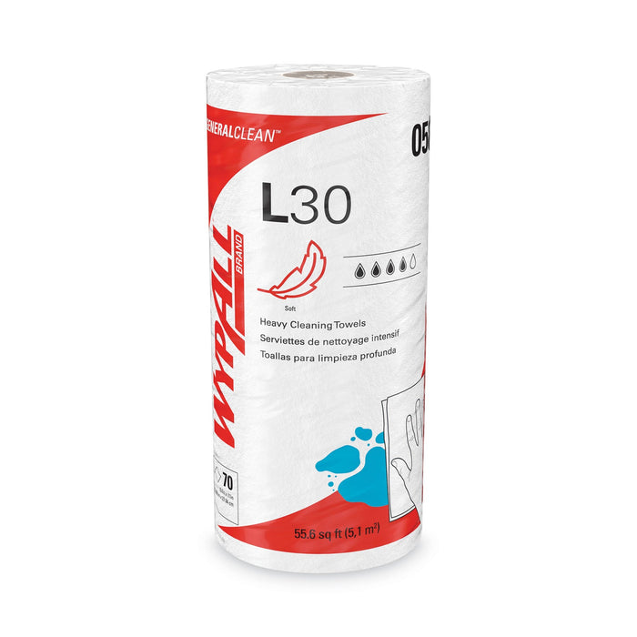 WypAll L30 Towels, 11 x 10.4, White, 70 Sheets/Roll