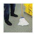 Boardwalk Cut-End Lie-Flat Mop Head, Rayon, 16oz, White, 12/Carton