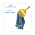 Boardwalk Super Loop Wet Mop Head, Cotton/Synthetic Fiber, 5" Headband, Small Size, Blue, 12/Carton