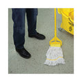 Boardwalk Super Loop Wet Mop Head, Cotton/Synthetic Fiber, 5" Headband, Small Size, White, 12/Carton