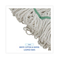 Boardwalk Mop Head, Premium Standard Head, Cotton/Rayon Fiber, Medium, White