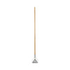 Boardwalk Quick Change Metal Head Wooden Mop Handle, Junior, 0.88" dia x 54", Natural