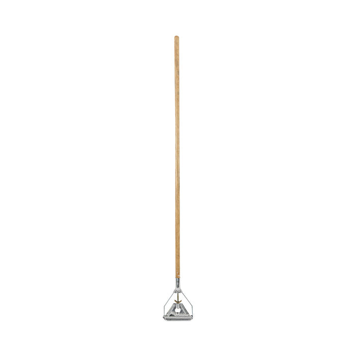 Boardwalk Quick Change Metal Head Wooden Mop Handle, Junior, 0.88" dia x 54", Natural
